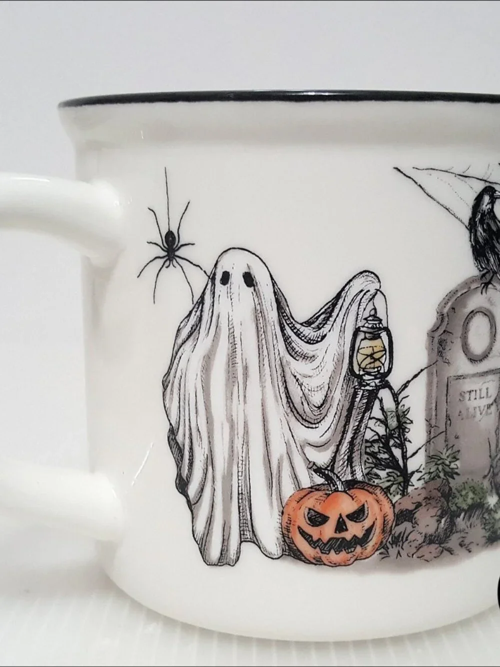 Pottery Barn Midnight Manor Mug 16 OZ NEW Stoneware Halloween